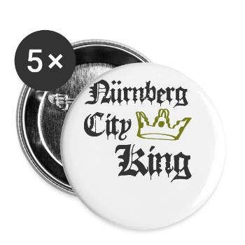 Nürnberg City King - Buttons groß 56 mm (5er Pack) - Weiß - Vorne