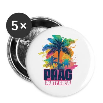 Vacances de l’équipage de la fête à Prague - Lot de 5 grands badges (56 mm) - blanc - Devant