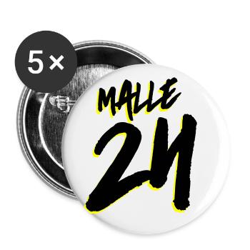 Malle 24 Mallorca - Lot de 5 grands badges (56 mm) - blanc - Devant