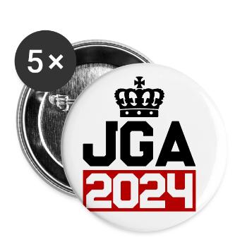 Junggesellenabschied Jga 2024 - Buttons groß 56 mm (5er Pack) - Weiß - Vorne