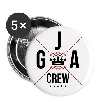 Jga Crew Junggesellenabschied - Buttons groß 56 mm (5er Pack) - Weiß - Vorne