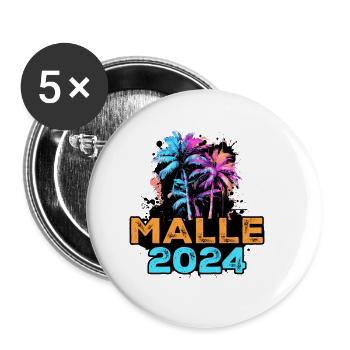 Malle 2024 Trip - Buttons large 2.2''/56 mm (5-pack) - white - Front