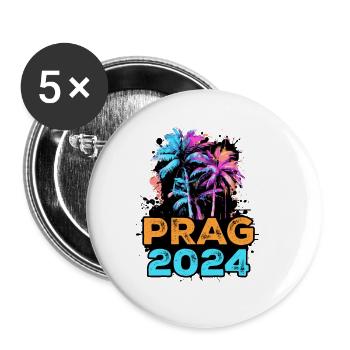 Tournée Prague 2024 - Lot de 5 grands badges (56 mm) - blanc - Devant