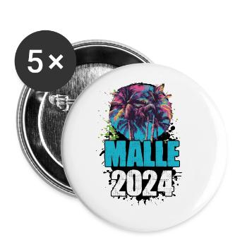 Malle 2024 Travel Tour Team - Buttons large 2.2''/56 mm (5-pack) - white - Front