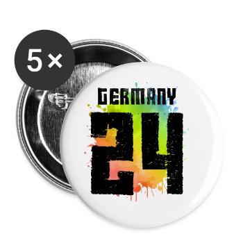 Germany 24 Trikot 2024 - Buttons groß 56 mm (5er Pack) - Weiß - Vorne