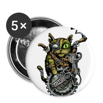 STEAMCATPUNX 01 - Buttons large 2.2''/56 mm (5-pack) - white - Front