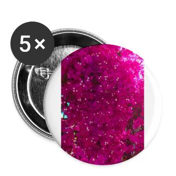 Bougainvilliers bel arbre - Lot de 5 grands badges (56 mm) - blanc - Devant