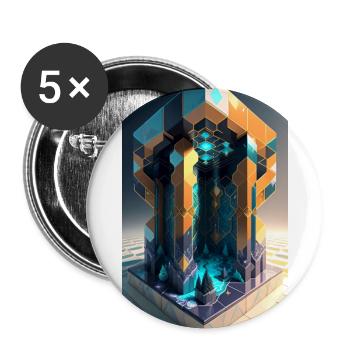Verpixelte Träume - Buttons groß 56 mm (5er Pack) - Weiß - Vorne