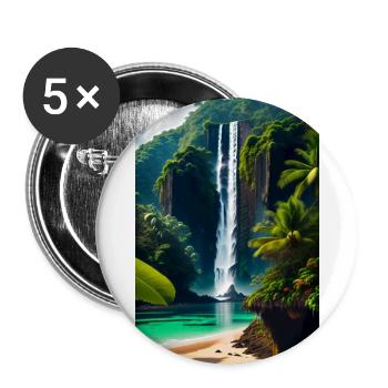 Costa Rica - Buttons large 2.2''/56 mm (5-pack) - white - Front