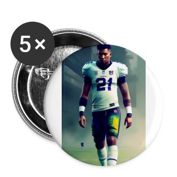 American Football Players - Buttons large 2.2''/56 mm (5-pack) - white - Front