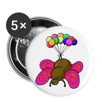 TAKE IT EASY BIG BUTTERFLY - So many ways to fly - Buttons large 2.2''/56 mm (5-pack) - white - Front
