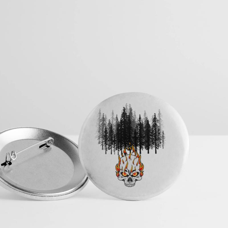 Forest fire fire fire devil flame conservation Buttons large 2.2''/56 mm (5-pack)