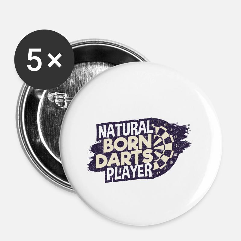 darts - Buttons large 2.2''/56 mm (5-pack) - white
