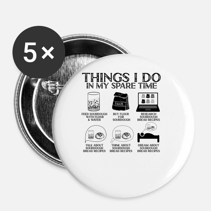 Baking Baker Sourdough Bread Master - Buttons large 2.2''/56 mm (5-pack) - white