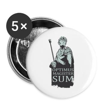 Latin Best Teacher Latin Teacher Caesar - Buttons large 2.2''/56 mm (5-pack) - white - Front