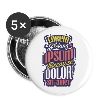 Web designer computer scientist Nerd - Buttons large 2.2''/56 mm (5-pack) - white - Front