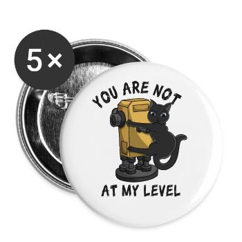 Geomatiker Vermessungstechniker Lustiger Spruch - Buttons groß 56 mm (5er Pack) - Weiß - Vorne
