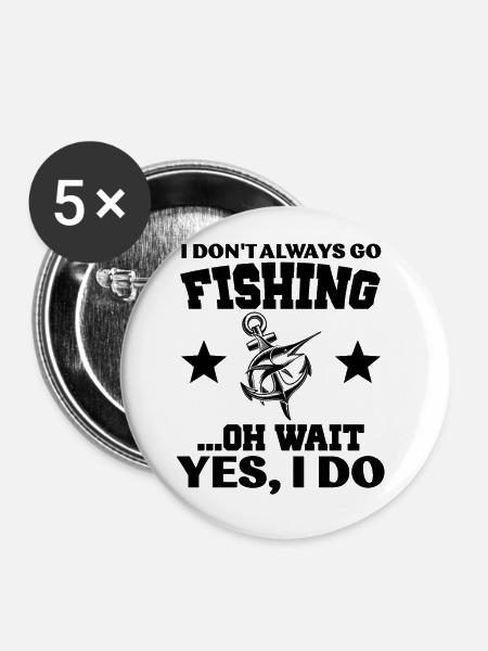 fischen angelrute - Buttons groß 56 mm (5er Pack) - Weiß
