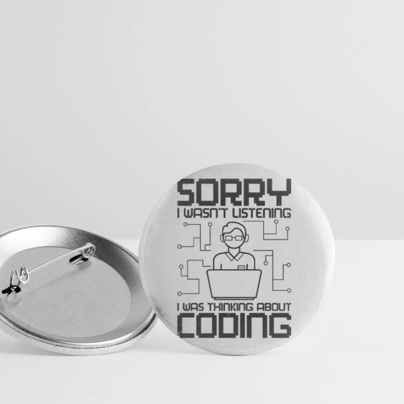 Programmer Coder Software Web Developer Coding Buttons large 2.2''/56 mm (5-pack)