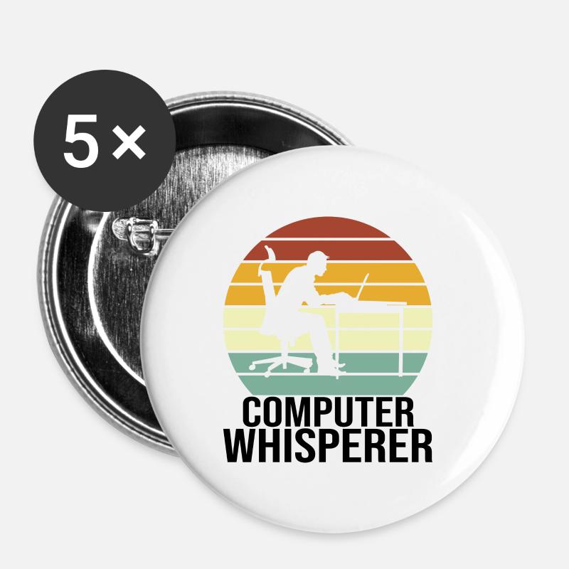Programmer Computer Scientist Computer Science - Buttons large 2.2''/56 mm (5-pack) - white