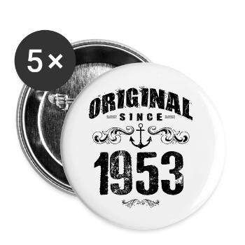 1953 original since - Buttons groß 56 mm (5er Pack) - Weiß - Vorne