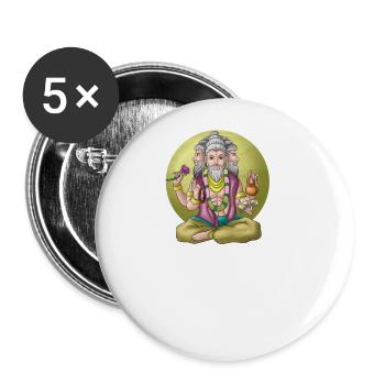 India Indian Hindu Pride Brahma God I Gift - Buttons large 2.2''/56 mm (5-pack) - white - Front
