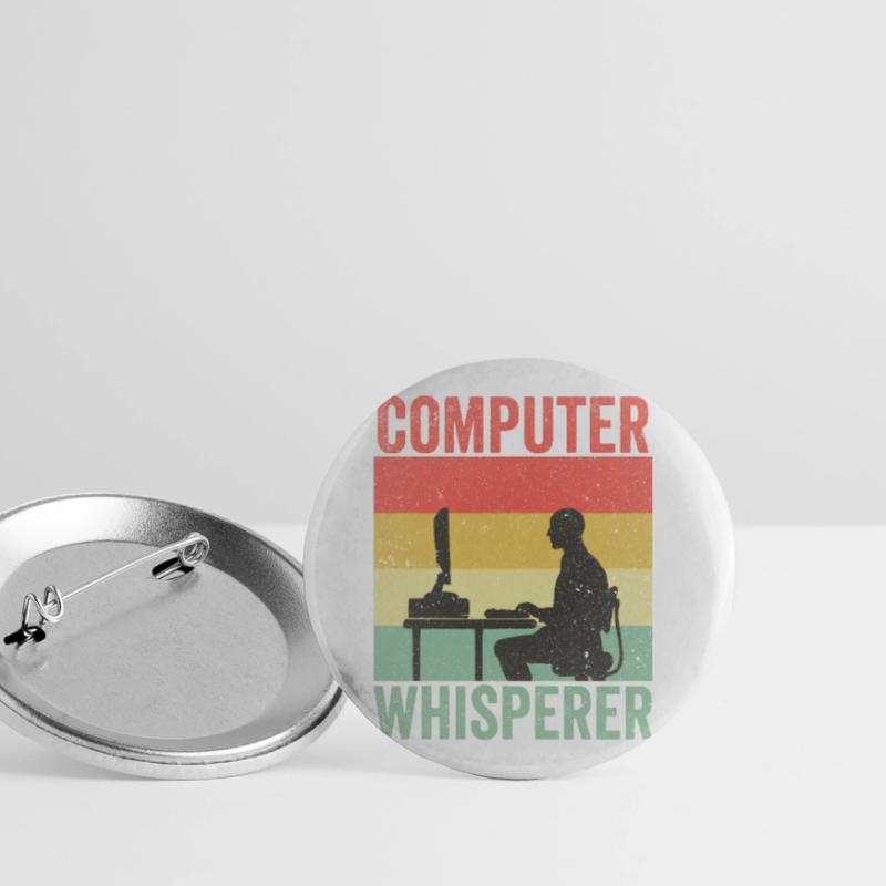 Programmeur de support informatique Computer Whisperer Lot de 5 grands badges (56 mm)
