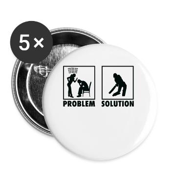 Cricket Game Cricket Player Statement Problem - Buttons groß 56 mm (5er Pack) - Weiß - Vorne