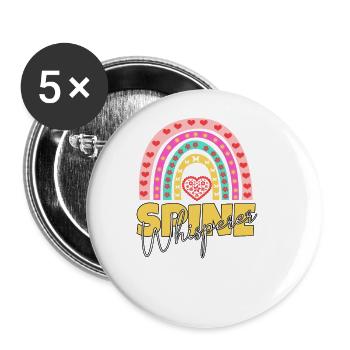 Chiropractor Physiotherapist Heart I Gift - Buttons large 2.2''/56 mm (5-pack) - white - Front