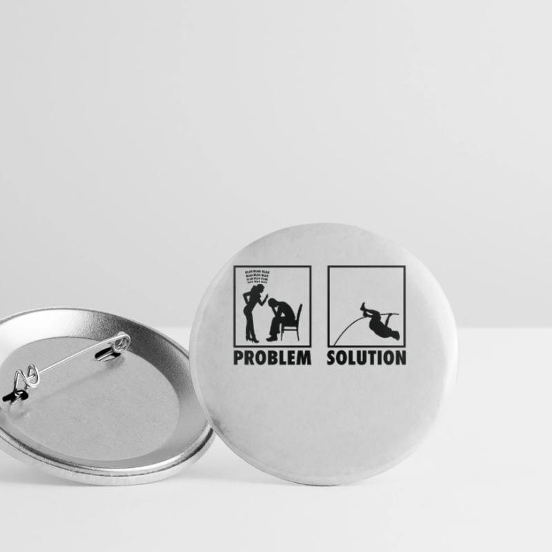 Athletics Athletes Statement Problem Solution. Buttons large 2.2''/56 mm (5-pack)