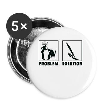 Windsurfing Windsurfer Statement Problem Solution. - Buttons large 2.2''/56 mm (5-pack) - white - Front