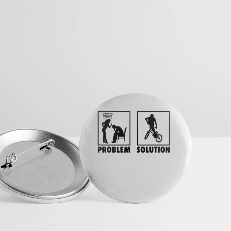 BMX Bikers Statement Problem Solution. Buttons large 2.2''/56 mm (5-pack)