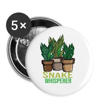Bow Hemp Gift Women Sansiviera Plant - Lot de 5 grands badges (56 mm) - blanc - Devant