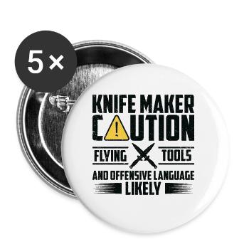 Knifemaking Knife Making Bladesmith Smithing Knife - Buttons large 2.2''/56 mm (5-pack) - white - Front