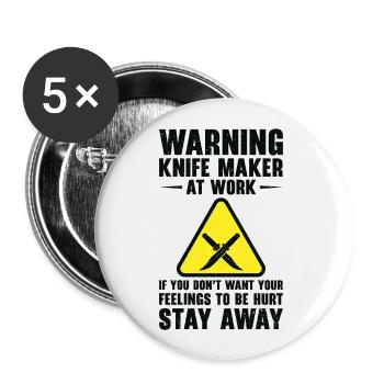 Knifemaking Knife Making Bladesmith Smithing Knife - Buttons large 2.2''/56 mm (5-pack) - white - Front