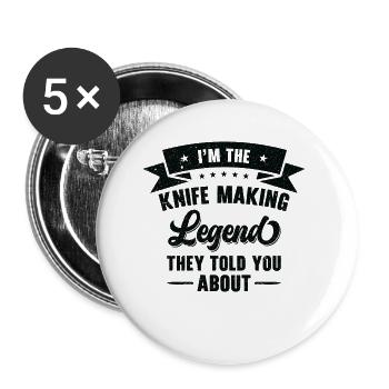 Knifemaking Knife Making Bladesmith Smithing Knife - Buttons large 2.2''/56 mm (5-pack) - white - Front