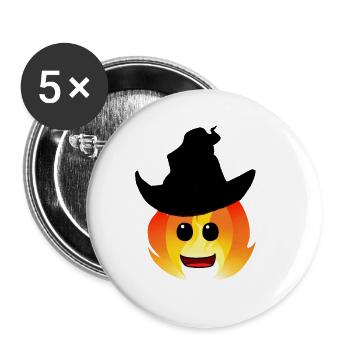 Fairy Tale Fire Spirit Fantasy Kids Occult - Buttons large 2.2''/56 mm (5-pack) - white - Front