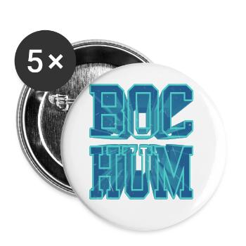 Bochum Deutschland Stadt 3D Schrift Skyline - Buttons groß 56 mm (5er Pack) - Weiß - Vorne