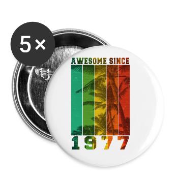 Großartig seit 1977 - Buttons groß 56 mm (5er Pack) - Weiß - Vorne