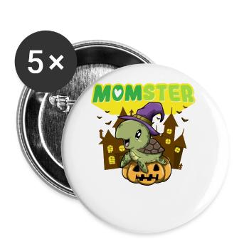 Momster Monster Mom Scary Halloween Mommy Costume - Buttons large 2.2''/56 mm (5-pack) - white - Front