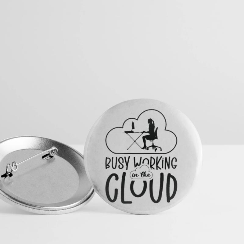 Encodage des programmeurs de cloud computing Lot de 5 grands badges (56 mm)