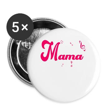 Schlager Mama Costume Schlager Party Outfit - Buttons large 2.2''/56 mm (5-pack) - white - Front