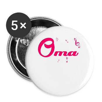 Schlager Grandma Costume Schlager Party Outfit - Buttons large 2.2''/56 mm (5-pack) - white - Front