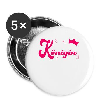 Schlager Queen Costume Schlager Tenue de fête - Lot de 5 grands badges (56 mm) - blanc - Devant