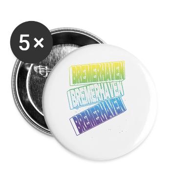 Bremerhaven Deutschland Stadt Schrift Skyline - Buttons groß 56 mm (5er Pack) - Weiß - Vorne
