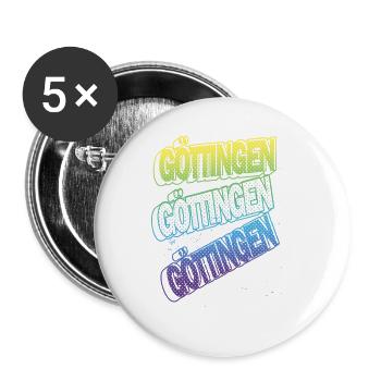 Göttingen Allemagne City Font Skyline Accueil - Lot de 5 grands badges (56 mm) - blanc - Devant