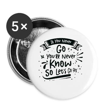 Innovators Flying Entrepreneurs Inspired - Buttons large 2.2''/56 mm (5-pack) - white - Front