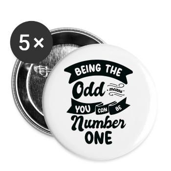 Math Odd Number Mathematics Smart Inspirational - Buttons large 2.2''/56 mm (5-pack) - white - Front