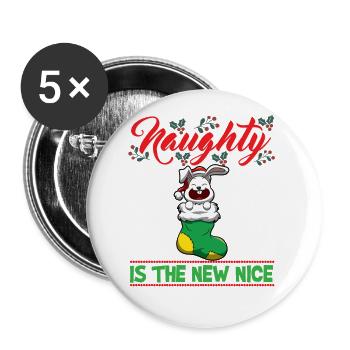 Coquin est le nouveau Noël de Noël Nice - Lot de 5 grands badges (56 mm) - blanc - Devant