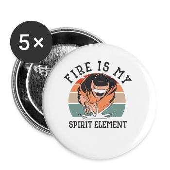 Welding Fire Spirit Element Metalworker Blacksmith - Buttons large 2.2''/56 mm (5-pack) - white - Front